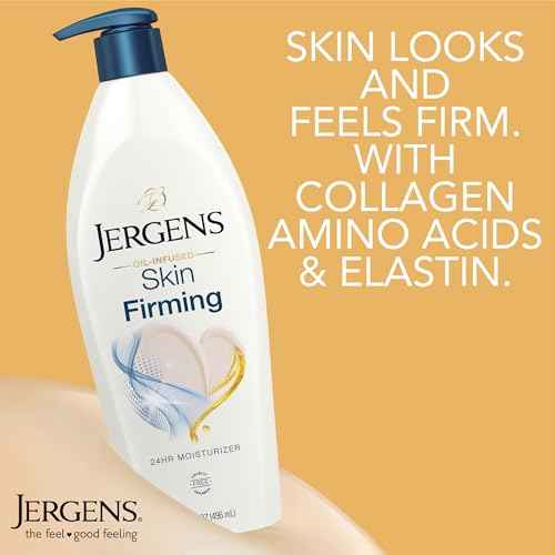 Jergens Skin Firming Body Lotion for Dry to Extra Dry Skin, Skin Tightening Cream with Collagen and Elastin, Dermatologist Tested, Hydralucence Blend Formula, 16.8 Oz