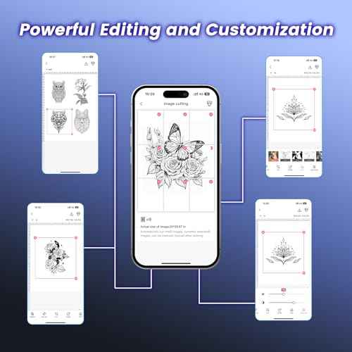 COLORWING Tattoo Stencil Printer, TP83 Upgrade Wireless Tatoo Printer with 10pcs Transfer Paper, Professional Tattoo Printer Compatible with Smartphones & PC