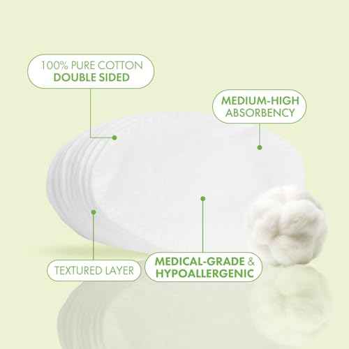 Intrinsics Cotton Naturelles (80 Count) - 2¡± Medium-High Absorbency Cotton Rounds, Lint-Free Hypoallergenic Cotton Pads, for Makeup Removal, Cleansing & Cosmetic Application