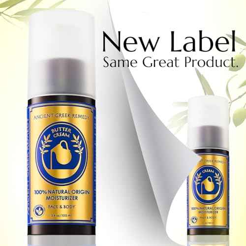 Ancient Greek Remedy Anti Aging Face Moisturizer for Women - Organic Face & Body Butter Cream for Dry Skin with Almond, Jojoba, Olive, Rosehip, Vitamin E & Lavender Oil. Natural Day & Night Cream