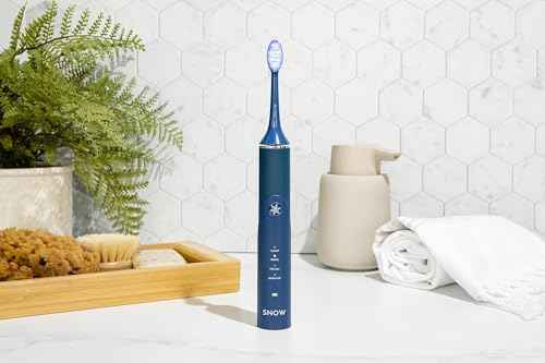 SNOW LED Whitening Electric Toothbrush | Dentist-Designed Electric Toothbrush for Adults | Sonic Technology, LED Light, Modes, Timer, Rechargeable Plaque Removal & Teeth Whitening Polar Blue Gen2