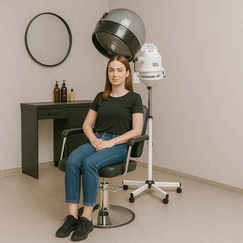 PayLessHere Hooded Hair Steamer Dryer with Adjustable Rolling Stand, Professional Bonnet Hair Care Equipment for Styling, Conditioning, and Color Treatment, for Salon or Home Use (620 watts)