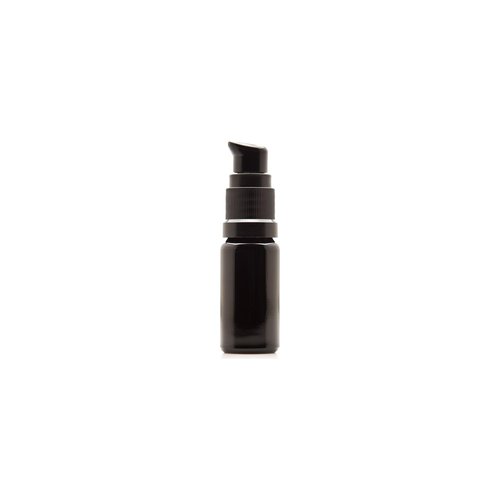 Infinity Jars 10 Ml (0.34 fl oz) Refillable Ultraviolet Black Glass Pump Bottles Leak-Proof Travel Containers for Toner, Sanitizer, Beard Oil, Hair Serum, Essential Oils 10-Pack