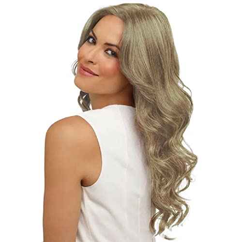 Anfei Women's Pastel Wavy Wig Curly Wavy Shoulder Length Pastel Cosplay Wig with Wig Cap (27 Inches) (Light Gold)