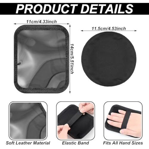 6 Pcs 4.5 Inch Crown Patch for Waves 360 Waver's Compression Rapid Waver's Crown with 1 Pcs Waves Training Pad(Black)