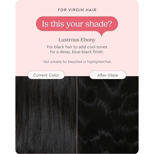 Glaze Supergloss Color Conditioning Gloss With Dispensing Pump ? Hydrating Semi-Permanent Color Hair Gloss & Shine Boost ? Vegan, Cruelty-Free ? 6.4 fl oz - Lustrous Ebony - Blue Black