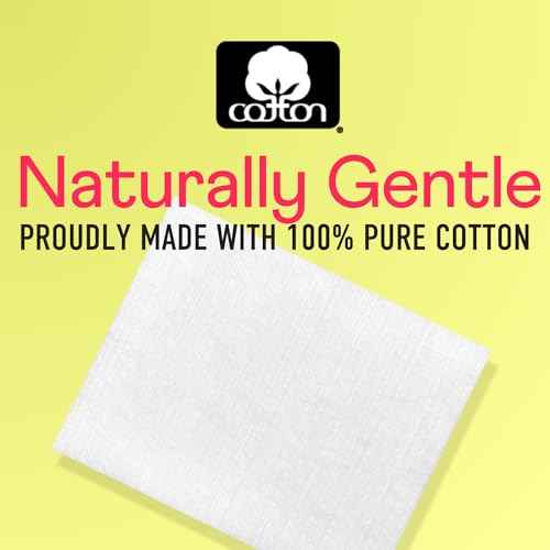 Swisspers Premium Facial Cleansing Pad, 100% Cotton, Ultra Soft, Extra Large, 50 White Pads per Reclosable Bag, 3 Bags (150 Pads Total)