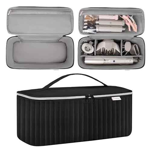 Travel Carrying Case for Hair Dryer Shark Flexstyle Dyson Airwrap Brush Hair Accessories Tools Storage Bag for Revlon Hairdryer Styler Organizer (Black)