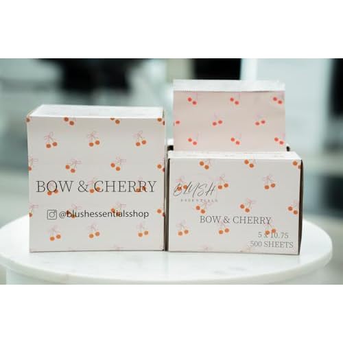 Bow&Cherry Design Hair Foils - Salon Foils for Coloring - Aluminum Foil Sheets for Hair - 5"x10.75" - 500 Sheets - Professional Hair Foils for Highlighting and Salon Use