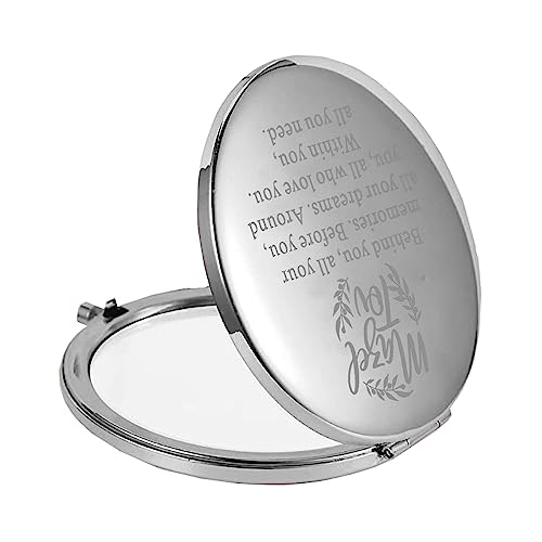 FEELMEM Mazel Tov Good Luck Compact Mirror Bat Mitzvah Gift Jewish Party Congratulations Gift Hanukkah Gift