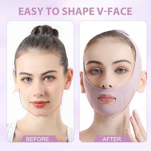 Face Lift Belt Forehead Lift Band, Comfort Pressure Forehead Bandage Chin Up Face Lifting Vshaped Strap