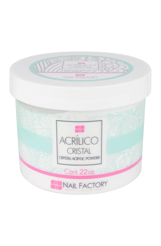 NAIL FACTORY - PROFESSIONAL GRADE CLEAR ACRYLIC POWDER 22 OZ, Professional Acrylic Powder for Sculpting & Building Nails.