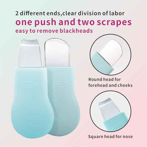 REVEX Silicone Nose Blackhead Remover Tool Set,Blackhead Scraper Tool,2Pcs Pore Cleaning Brush, Face Scrubber Skin Spatula, Pore Scrubber for Deep Cleansing,Face Exfoliator Scrubber for Women Men