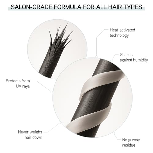 ILES FORMULA Weightless Styling Cream & Finishing Serum with Heat Protection, Non-Greasy Hair Repair Treatment for Damaged Hair, Anti-Frizz Blow Dry Product with Silk Extract & Macroloba Seed (200mL)