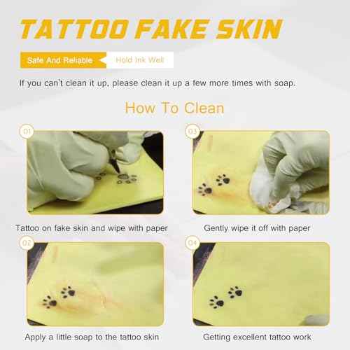 3MM Tattoo Skin - Narkysus 3Pcs Fake Skin Tattoo Practice 3MM Thick Fake Skin Blank Silicone Tattoo Practice 8x12" Double Sides Use for Beginners and Artists Tattoo Supplies