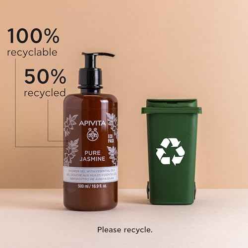APIVITA Pure Jasmine Shower Gel | Gently Cleanses, Hydrates & Preserves Skin's Moisture with Jasmine & Propolis