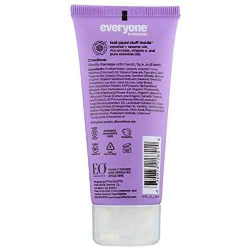 Everyone 2-in-1 Lotion for Hands/Body Travel Size: Vanilla and Lavender, 2 Ounce made with Essential Oils for Men and Women