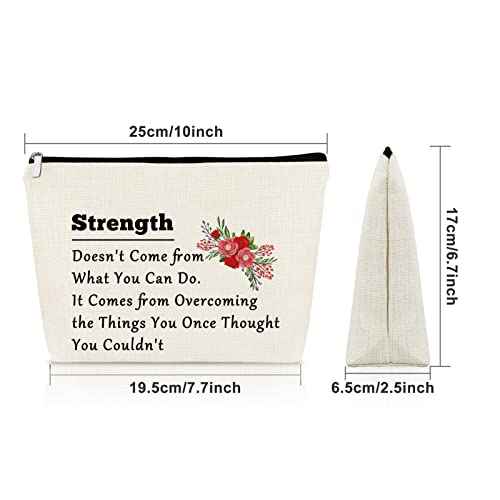 Sazuwu Sobriety Gift Addiction Recovery Gift Makeup Bag Motivational Gifts for Women Alcoholics Gifts Cancer Survivor Gift Cosmetic Bag Warrior Recovery Gift New Beginnings Gift Travel Pouch