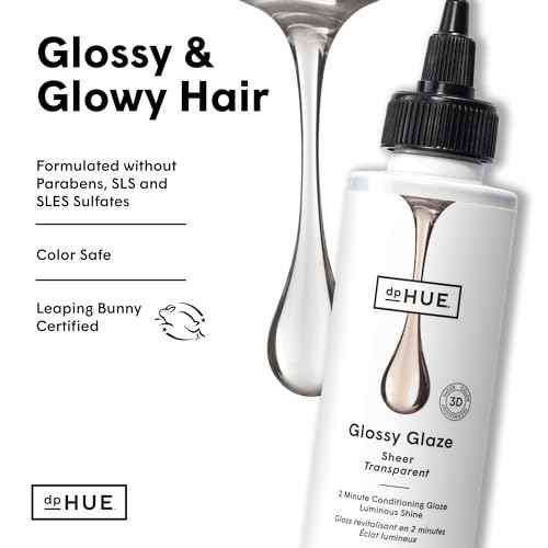dpHUE Glossy Glaze, Sheer - 4 fl oz - In-Shower Conditioning Glaze for Luminous Shine - Paraben, SLS & SLES Sulfate Free - Leaping Bunny Certified