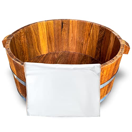 100 Pcs Disposable Foot Tub Liner Portable Bath Bags Plastic Pedicure Spa Bags Thin Large Foot Bath Liners Disposable Spa Hotel Home Use, 25 x 23 Inches