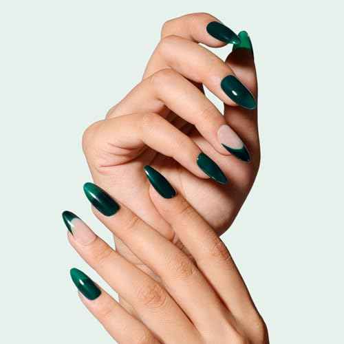 GELLEN Emerald Green Gel Nail Polish, Christmas 18ml Semi Sheer Dark Green Jelly Gel Polish, No Wipe Soak Off UV Gel for Nail Manicure DIY Art Salon Home, 0.61oz