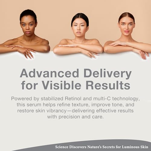 Lira Clinical Pro C4 Retinol Serum - Anti Aging Face Serum with Plant Stem Cells - Vitamin C with Licorice and Olive Extract - Perfect for Acne Prone Skin - 1.69 Ounce