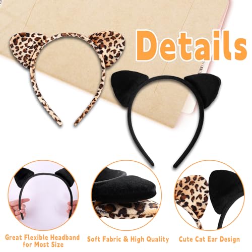 Cat Ear Headband for Women Girls Cute Animal Hairband Halloween Costume Party Accessories