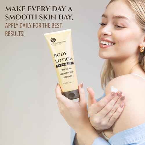 Vanilla Body Lotion for Women Dry Skin - Vanilla Lotion for Women with Hyaluronic Acid - Body Cream for Women with Shea Butter - Moisturizing and Hydrating Vanilla Body Care (8 fl oz)