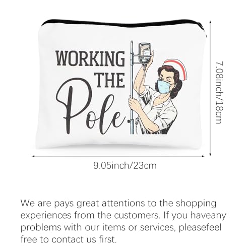 Nurse Makeup Bag - Nurse Gifts, Nurse Zipper Bag Cosmetic Bag, Nursing Bags for Nurses, Nurse Accessories for Work, Nurse Gifts Bulk, Nurse Graduation Gift, Funny Appreciation Gift (Nurse A1)