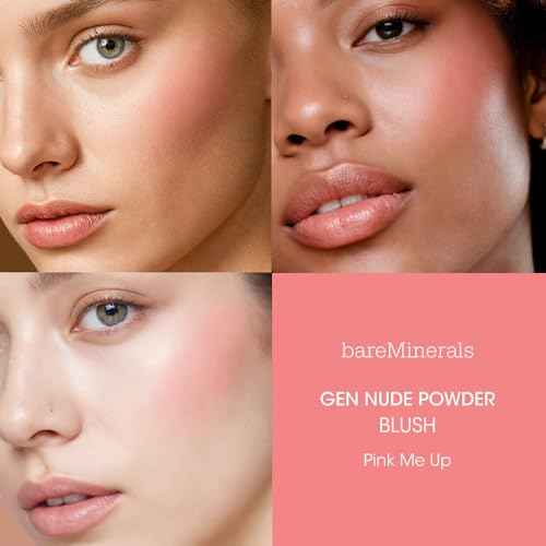 bareMinerals Gen Nude Powder Blush, Mineral-Based Pressed Blush Powder, All Day Wear, Buildable Coverage, Matte Soft Focus Finish, Talc-Free, Vegan