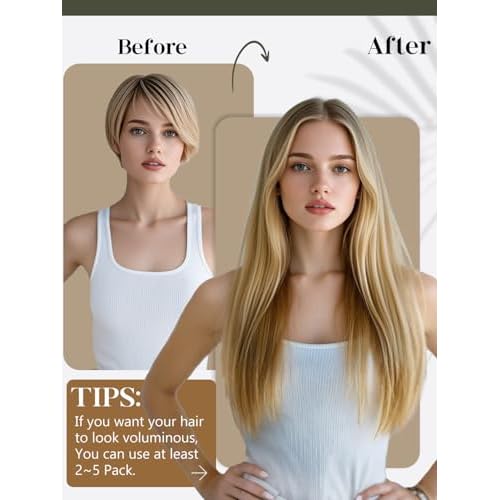 Loxxy Genius Weft Hair Extensions Human Hair Ombre Rooted Darkest Brown To Platinum Blonde Virgin Hair Hand Tied Human Hair Weft Extensions 60g 22inch R#2/60A