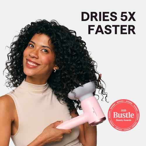 Hair Dryer, Wavytalk Turblow Pro Fast Drying Blow Dryer with Diffuser, High Speed Hair Dryer with 110,000 RPM, Pro Negative Ions for Reduces Damage, Frizz Smoothing, 3 Speeds & 3 Temps, Pink