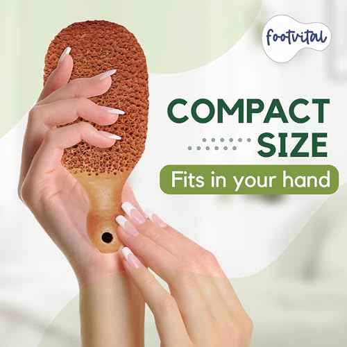 Pumice Stone for Feet, Foot Exfoliator Scrubber, Callus Remover, Made of Natural Terra-Cotta, Exfoliates & Smooths Rough Skin