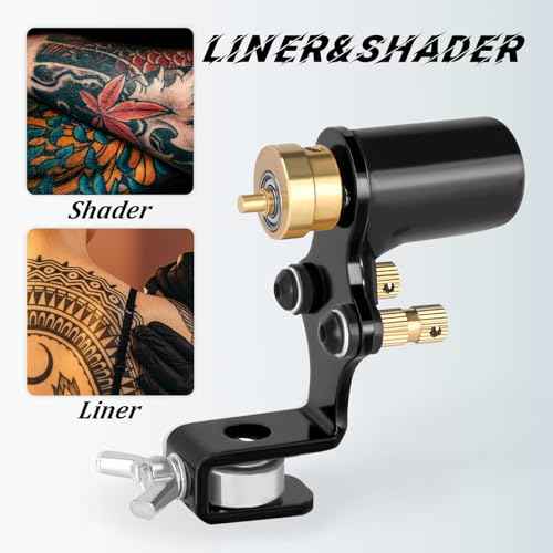 Rotary Tattoo Machine Gun Motor, ATOMUS Tattoo Machine Shader & Liner for Body Art Tattoo Artists Beginners (Black)