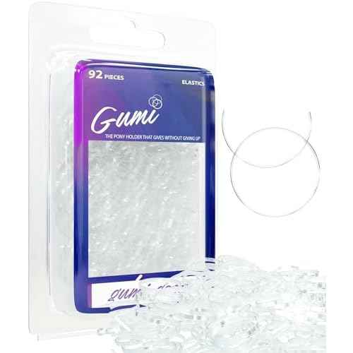 Hair Elastics - Ouchless No Damage Elastic Hair Bands (Clear - Large)