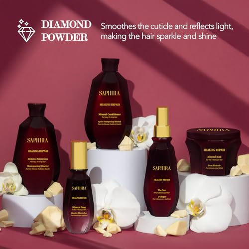 Saphira Mineral Hair Care Collection ? Moisture Repair, Healing Repair & DeFrizz Hair Masks and Mineral Mud Treatments