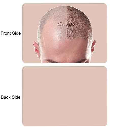 Soft Silicone Man Bald Scalp Micropigmentattion Practice Skin Male SMP Training Pad Hair Strokes Tattoo Sheet for Scalp SMP Practice (3pcs)