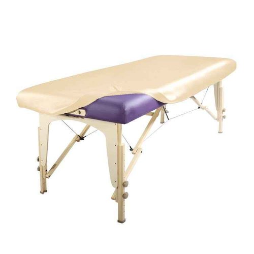 Master Massage Rectangular Universal Fabric Fitted PU Vinyl Leather Ultra-Durable Massage Table Protection Cover-Replacement Cover Protector Cream