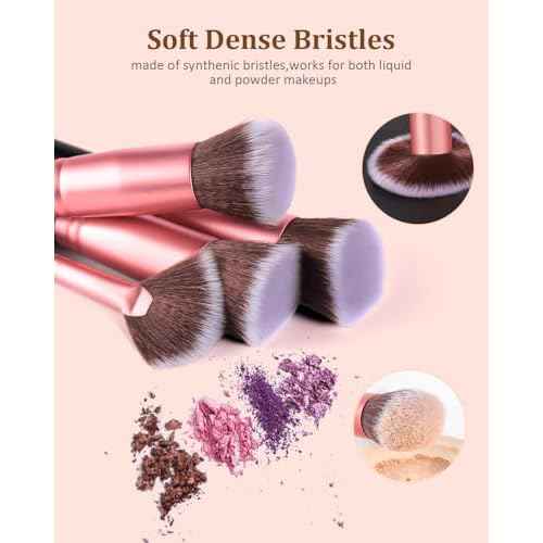 BESTOPE PRO Makeup Brushes 16 Pcs Makeup Brush Set, Blending Brush for Foundation, Premium Synthetic Powder Concealers Makeup Brushes for Eyes and Face, Eye Shadows Brushes, Eyeliner Make Up Brushes