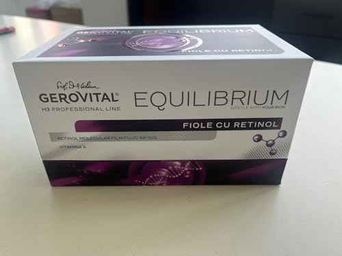 GEROVITAL EQUILIBRIUM Face Serum with Retinol, Moisturizer Face Serum, Improves Skin Elasticity, Professional Line for Beauty Salons, 20 Vials