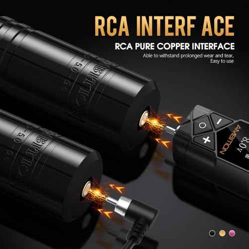 Ambition Torped 36mm Rotary Tattoo Pen Machine Kit, 5.5mm Stroke Brushless Motor Tattoo Gun with 1pc 2400mAh Kuark Battery Wireless Tattoo Power Supply Kit for Professional Tattoo Artists(Black)