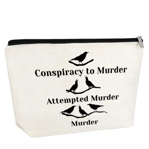 Crow Lover Gift Makeup Bag Crow Gift Cosmetic Bag Bird Lover Gift Bird Watching Gift Crow Themed Gift Crow Christmas Graduation Birthday Gift For Friend Daughter Zipper Travel Bag