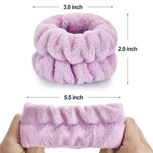 8 Pcs Wrist Towels for Washing Face, Microfiber Wrist Bands for Washing Face, Spa Wristbands for Washing Face, Fluffy Towel Bands, Arm Bands for Washing Face for Woman Children