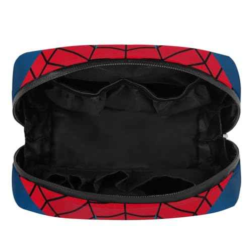 Kids Toiletry Bag for Boys, Cute Small Red Spider Web Wash Bag for Teens Waterproof Cosmetic Weekender Bag Toddler Traveling Toiletries