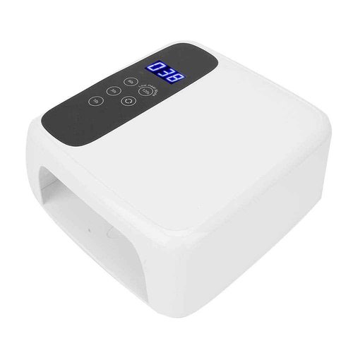 LED Display 15600mAh 72W Nail Lamp Gel Nail Polish Dryer, Quick Drying, Infrared Induction, 10s Drying, Streamlined Design (US Plug)