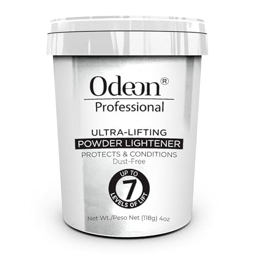 Odeon Professional Ultra-Lifting Hair Bleach Powder 4oz ? Lightens Up to 7 Levels ? For Balayage, Highlights & Full Hair Bleaching ? All Hair Types