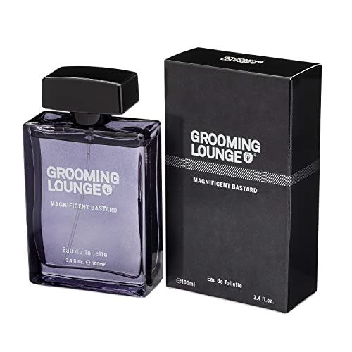 Grooming Lounge Magnificent Bastard by Grooming Lounge-Fragrance for Men-Opens with Bergamot and Grapefruit Notes-Blended with Notes of Elimin and Pink Pepper-For Intelligent and Strong Men-3.4 oz