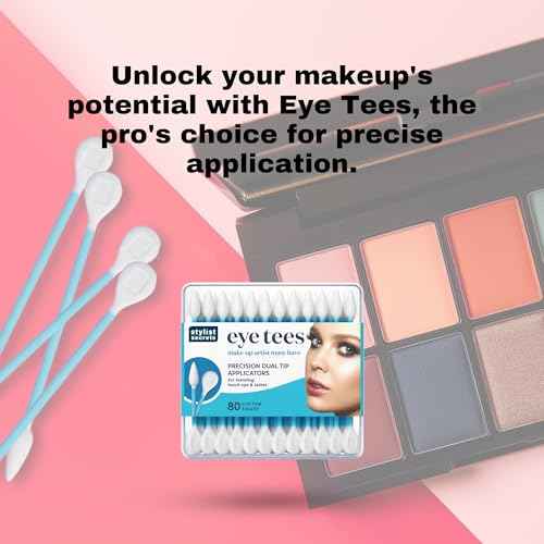 Fran Wilson EYE TEES COTTON TIPS 80 Count (2 PACK) - Precision Makeup Applicator, Double-sided Swabs with Pointed and Rounded Ends for Perfect Blending, Effective Cleaning and Precise Touch-ups