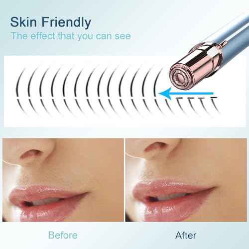Facial Hair Removal for Women, Electric Painless Facial Hair Remover for Face, Lip, Chin with USB Rechargeable
