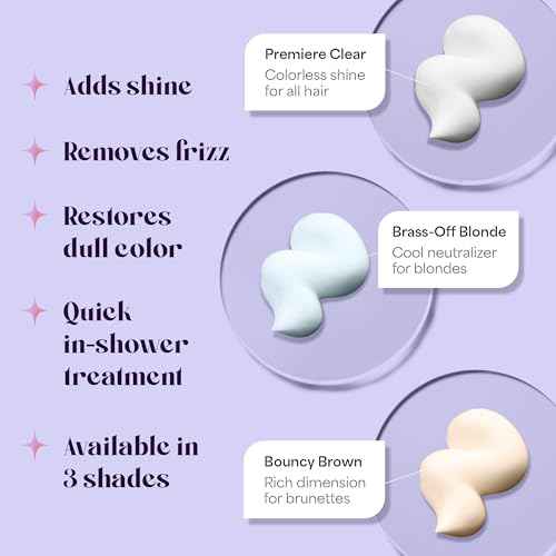 Fluffy G Hair Gloss by Hally Hair, (Clear) - 3.4 fl oz - Hair Glaze for Color-Treated, Fine, Dry & Frizzy Hair - High Shine Shiny Hair Products for Vibrant, Fluffy & Fuller-Looking Hair